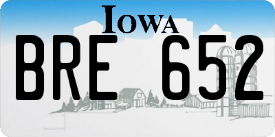 IA license plate BRE652