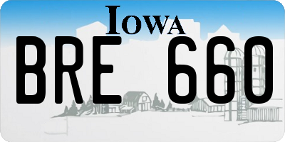 IA license plate BRE660