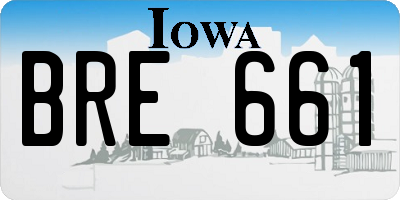 IA license plate BRE661
