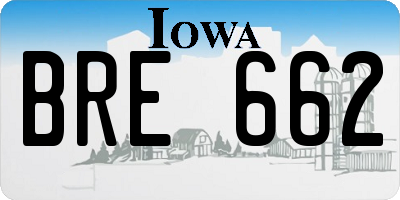 IA license plate BRE662