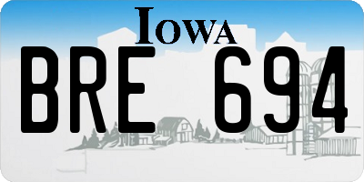 IA license plate BRE694