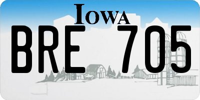 IA license plate BRE705