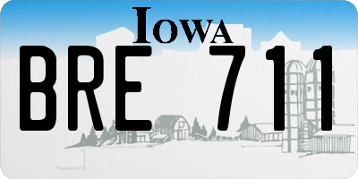 IA license plate BRE711