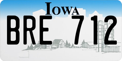 IA license plate BRE712