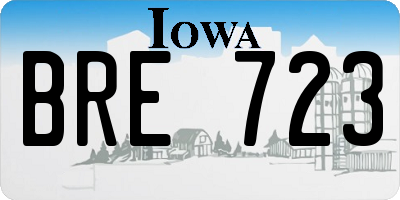 IA license plate BRE723