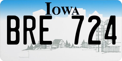 IA license plate BRE724