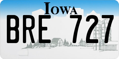 IA license plate BRE727