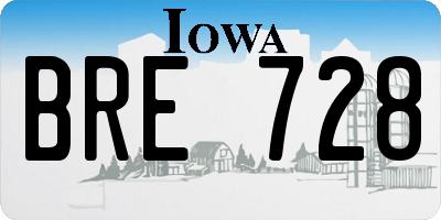 IA license plate BRE728