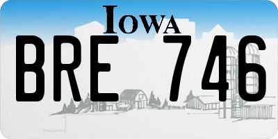 IA license plate BRE746