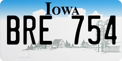IA license plate BRE754