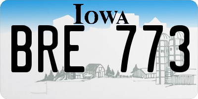 IA license plate BRE773