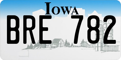 IA license plate BRE782