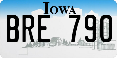 IA license plate BRE790