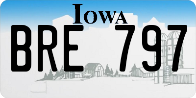IA license plate BRE797