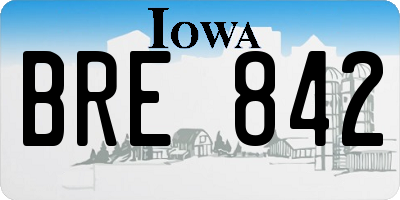IA license plate BRE842