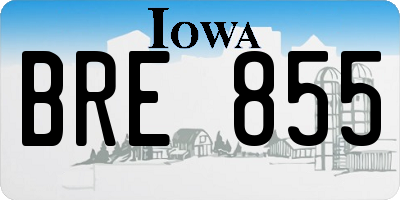 IA license plate BRE855