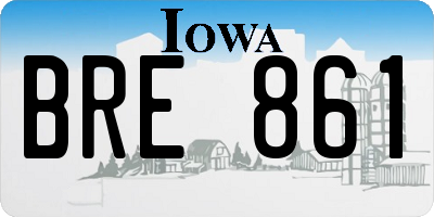 IA license plate BRE861