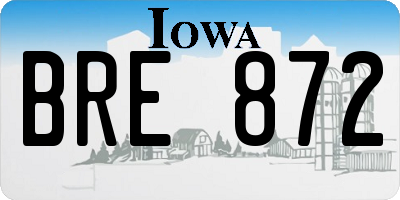 IA license plate BRE872