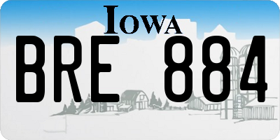IA license plate BRE884