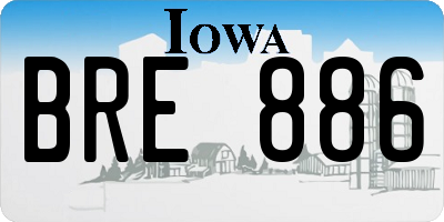 IA license plate BRE886