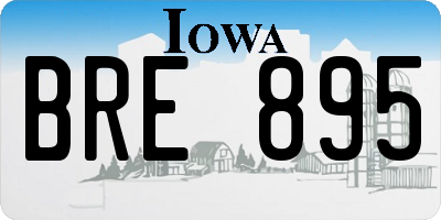 IA license plate BRE895