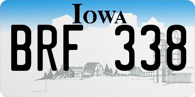 IA license plate BRF338