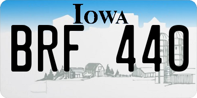 IA license plate BRF440