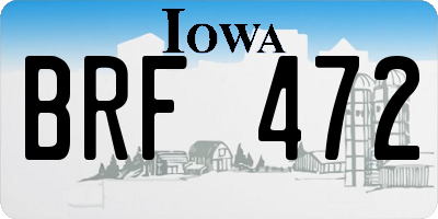 IA license plate BRF472
