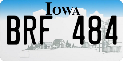 IA license plate BRF484
