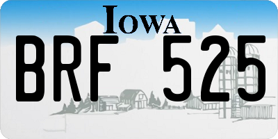 IA license plate BRF525
