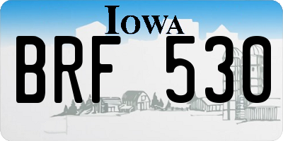 IA license plate BRF530