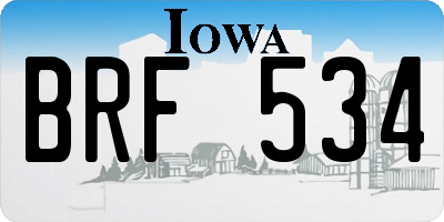 IA license plate BRF534