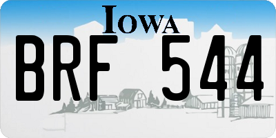 IA license plate BRF544