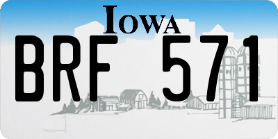 IA license plate BRF571