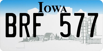 IA license plate BRF577