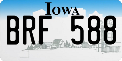 IA license plate BRF588