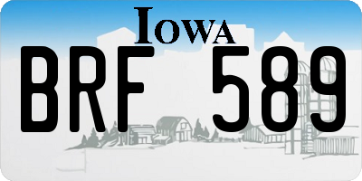 IA license plate BRF589