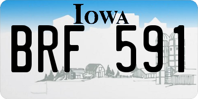 IA license plate BRF591