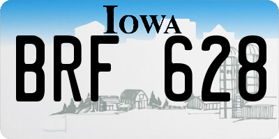 IA license plate BRF628