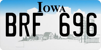 IA license plate BRF696