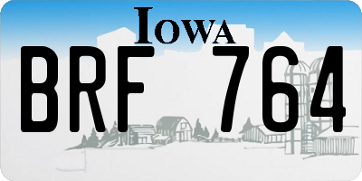 IA license plate BRF764