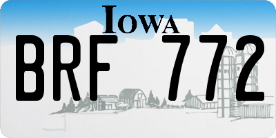IA license plate BRF772
