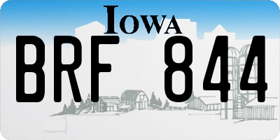 IA license plate BRF844