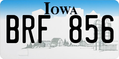 IA license plate BRF856