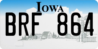 IA license plate BRF864