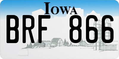 IA license plate BRF866