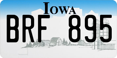 IA license plate BRF895
