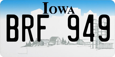 IA license plate BRF949