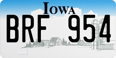 IA license plate BRF954