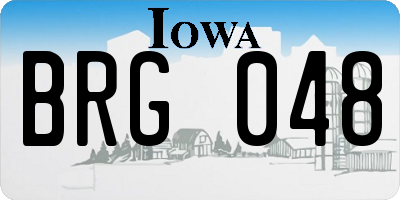 IA license plate BRG048